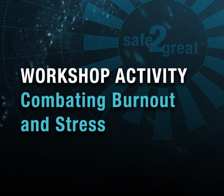 Workshop Activity: Resilience and Well-Being- Combating Burnout and Stress